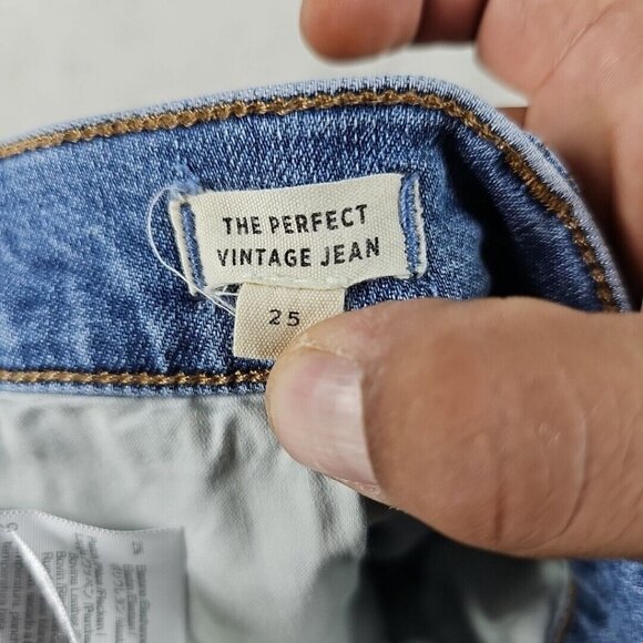 Madewell Jeans Womens 25 The Perfect Vintage Jean Light Blue Breathable Stretch - Picture 4 of 13
